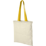 Nevada 100 g/m² cotton tote bag coloured handles 7L | Branded Tote Bag