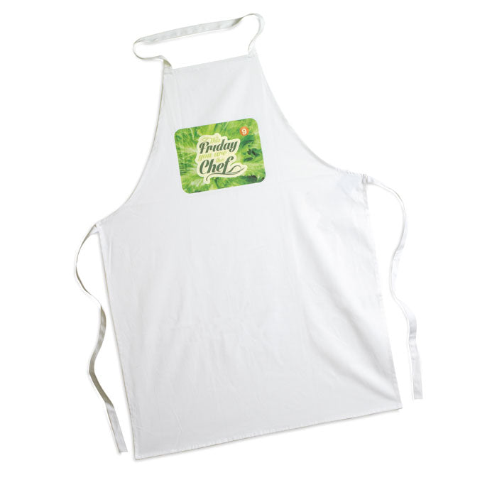 Kitchen apron in cotton White