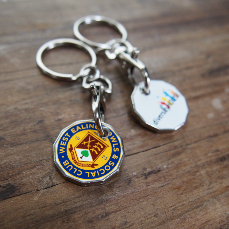 Personalised Trolley Coin Keyrings