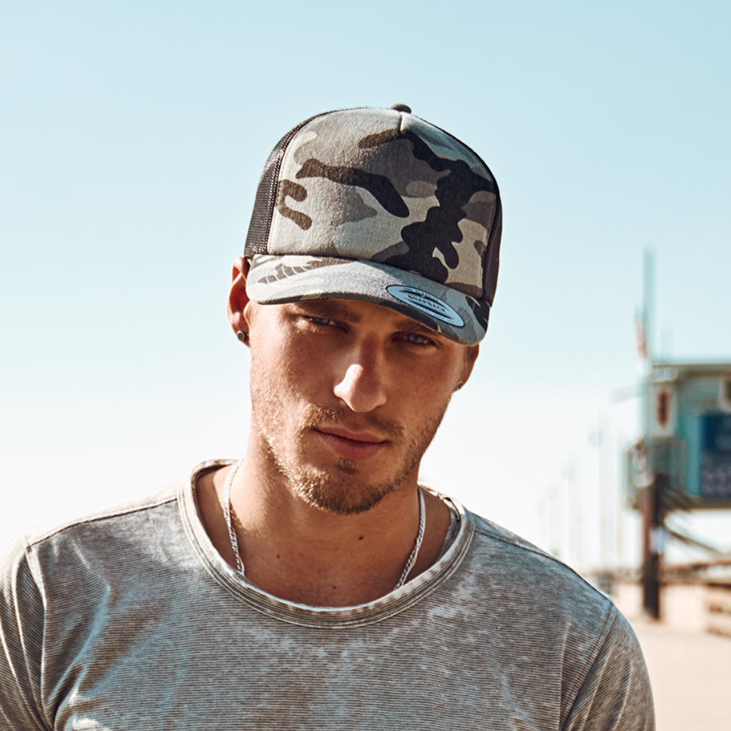 Branded trucker caps