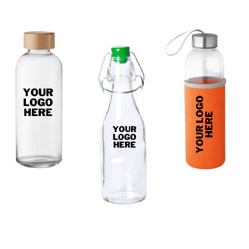 Branded Glass Water Bottles UK 