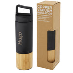 Torne 540 ml copper vacuum insulated stainless steel bottle with bamboo outer wall