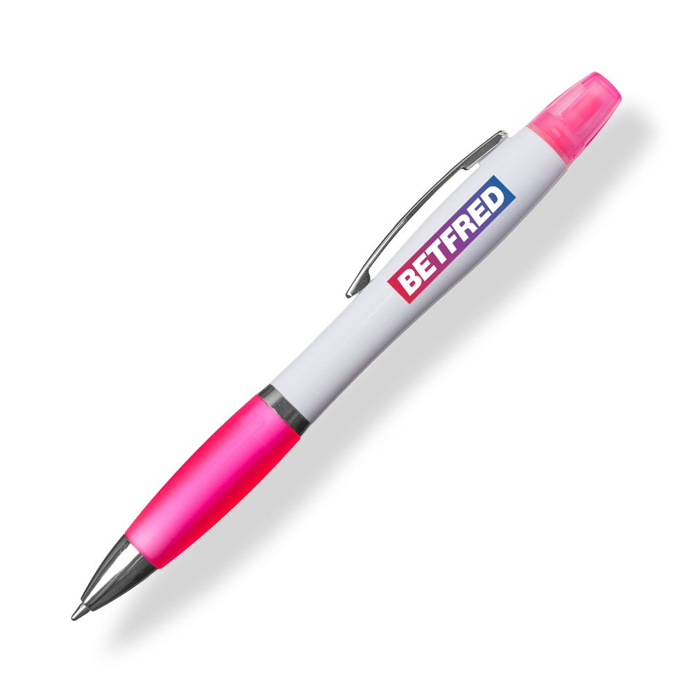 Blue Curvy Duo Highlighter Pen