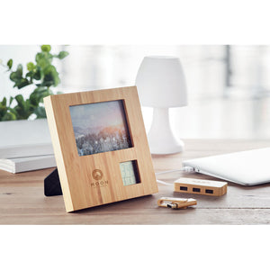 Photo frame with weather statio