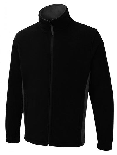 Branded Two Tone Full Zip Fleece Jacket
