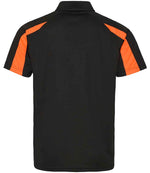AWDis Cool Contrast Polo Shirt Jet Black/Electric Orange