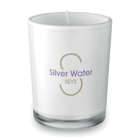 Scented candle in glass