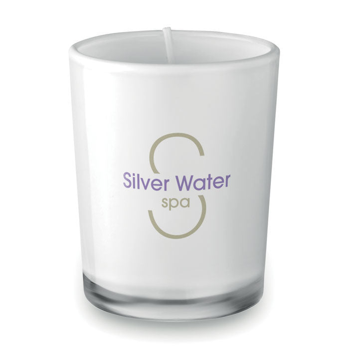 Branded Scented candle in glass
