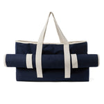Branded VINGA Volonne AWARE™ recycled canvas beach bag