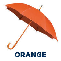 Classic Automatic Walking Umbrella with Wooden Crook Handle - 1050mm