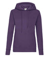 Fruit of the Loom Classic Lady Fit Hooded Sweatshirt Purple