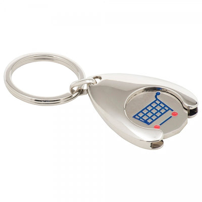 Branded Wishbone Trolley Coin Keyring (Stamped Iron Soft Enamel Infill)