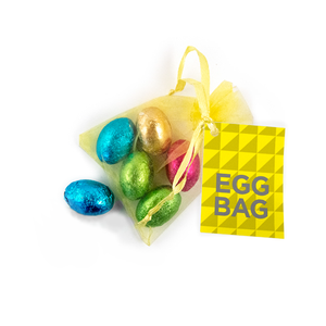 Branded Organza Bag with Mini Chocolate Eggs