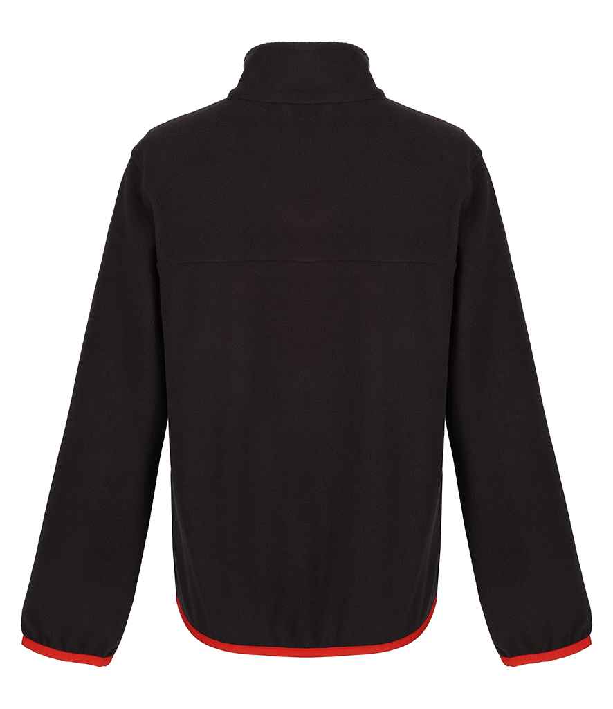 Regatta Kids Full Zip Micro Fleece Jacket Black/Classic Red