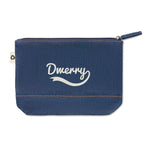 Branded Recycled denim cosmetic pouch