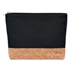 Branded Cork & cotton cosmetic bag
