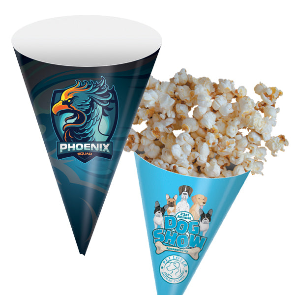 Popcorn Cones Printed in Full Colour