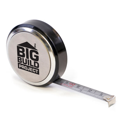 Branded Mini Metal Tape Measure with plastic trim