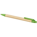 Berk recycled carton and corn plastic ballpoint pen in green
