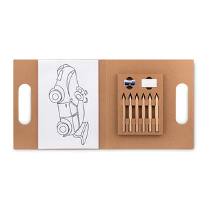 Colouring set with 6 pencils | Branded Colouring Sets