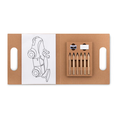 Branded Colouring set with 6 pencils
