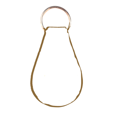 Branded Pear Shaped Keyfob with Dome