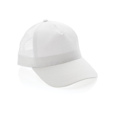 Branded Impact AWARE™ Brushed rcotton 5 panel trucker cap 190gr