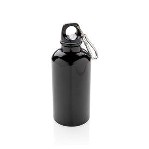 Aluminium reusable sport bottle with carabiner