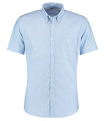 Kustom Kit Short Sleeve Slim Fit Oxford Shirt