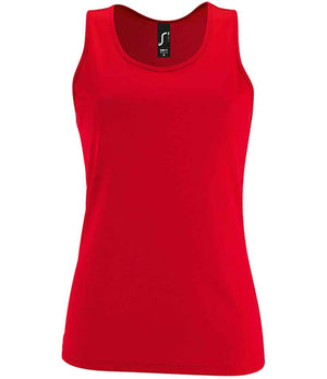 SOL'S Ladies Sporty Performance Tank Top Red
