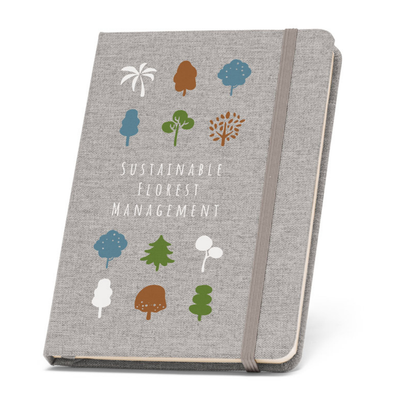 Boyd A5 Notebook with Recycled Polyester Hardcover Black