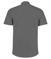 Kustom Kit Short Sleeve Tailored Poplin Shirt Graphite Grey