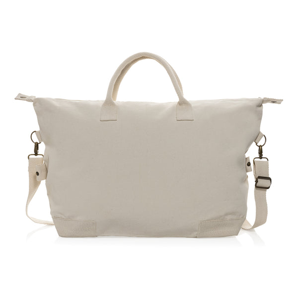 Branded Kezar AWARE™ 500 gsm recycled canvas deluxe weekend bag