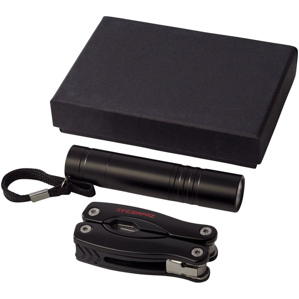 Branded Scout multi-function knife and LED flashlight set