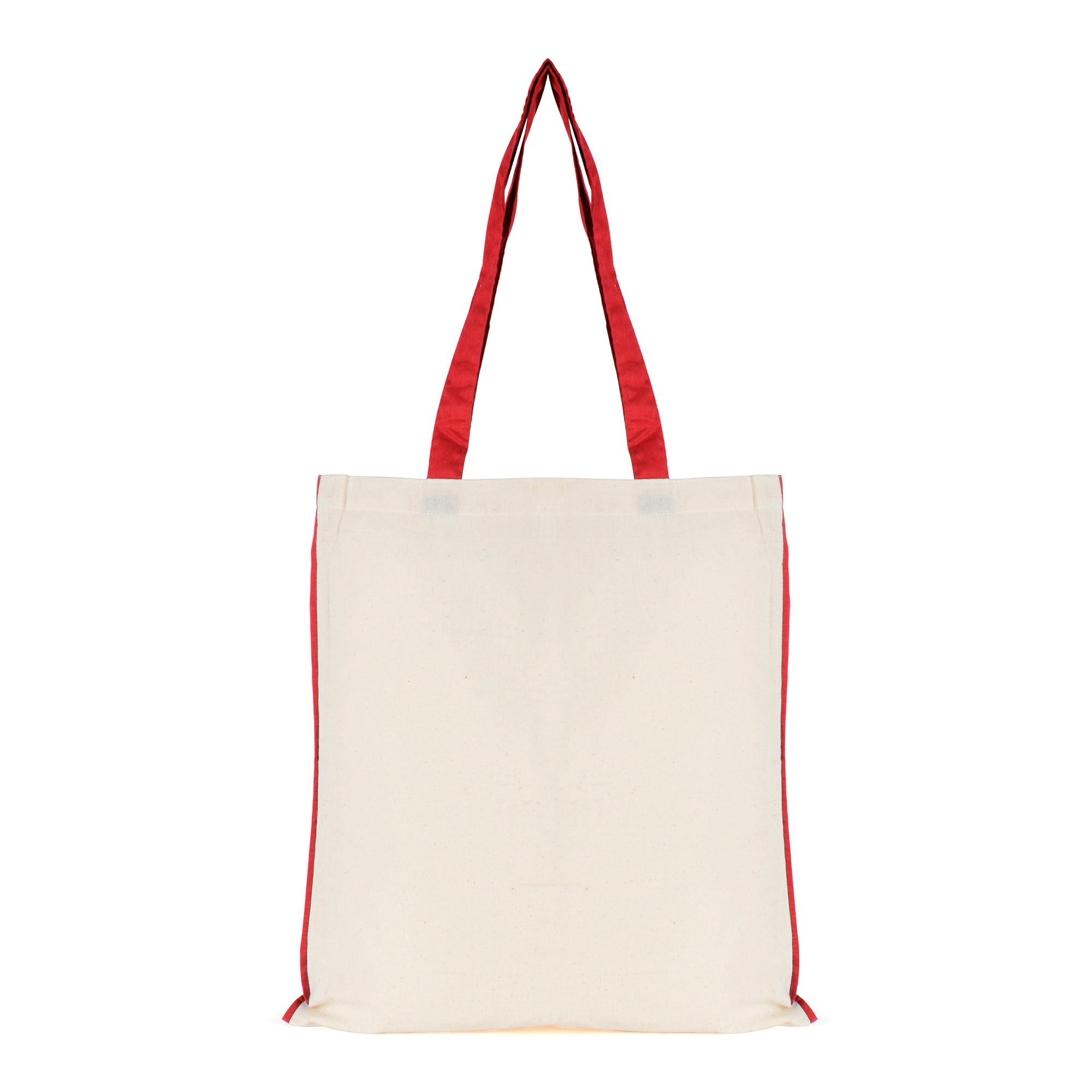 5oz NATURAL cotton shopper bag with piping trim + handles – Totally Branded