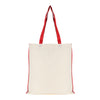 Branded 5oz NATURAL cotton shopper bag with piping trim + handles