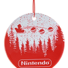 Flat Bone China Bauble Circle