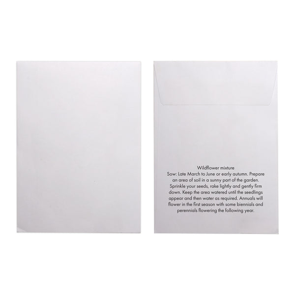 Seed Pack in White Paper Envelope Wild Flowers Mix