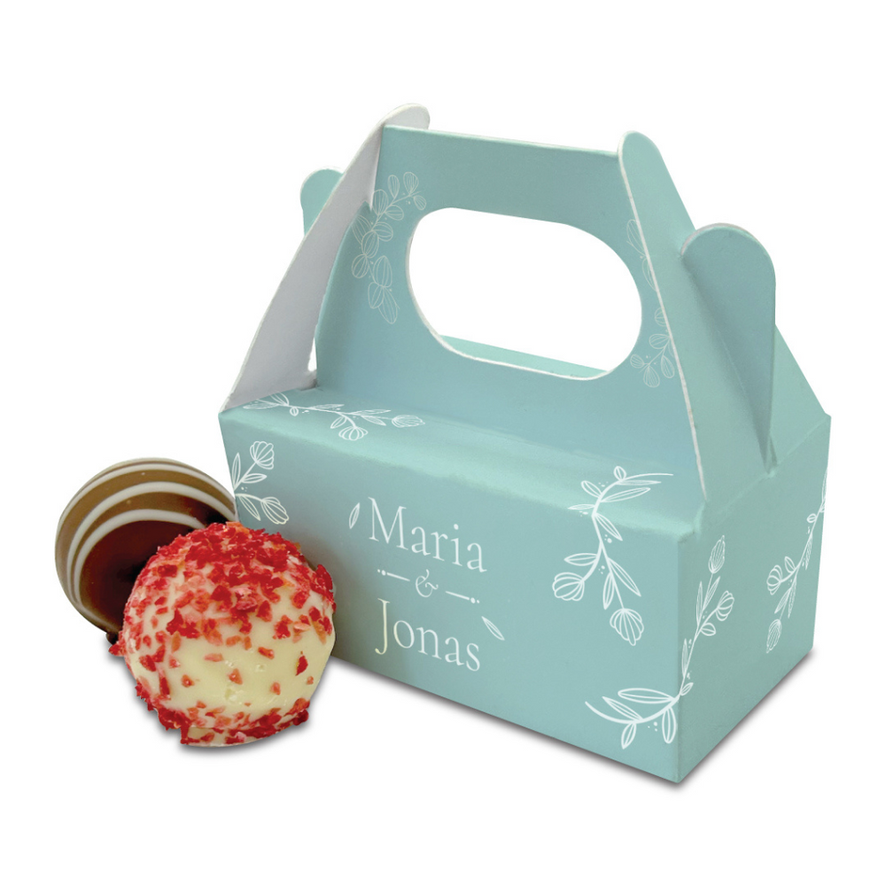 Branded Ballotin 2 Choc Carry Box