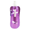 Metallic 400ml Roll Up Water Bottle with Caribineer