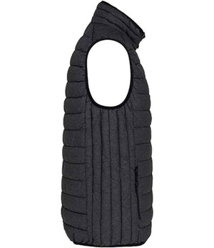Kariban Lightweight Padded Bodywarmer Marl Dark Grey