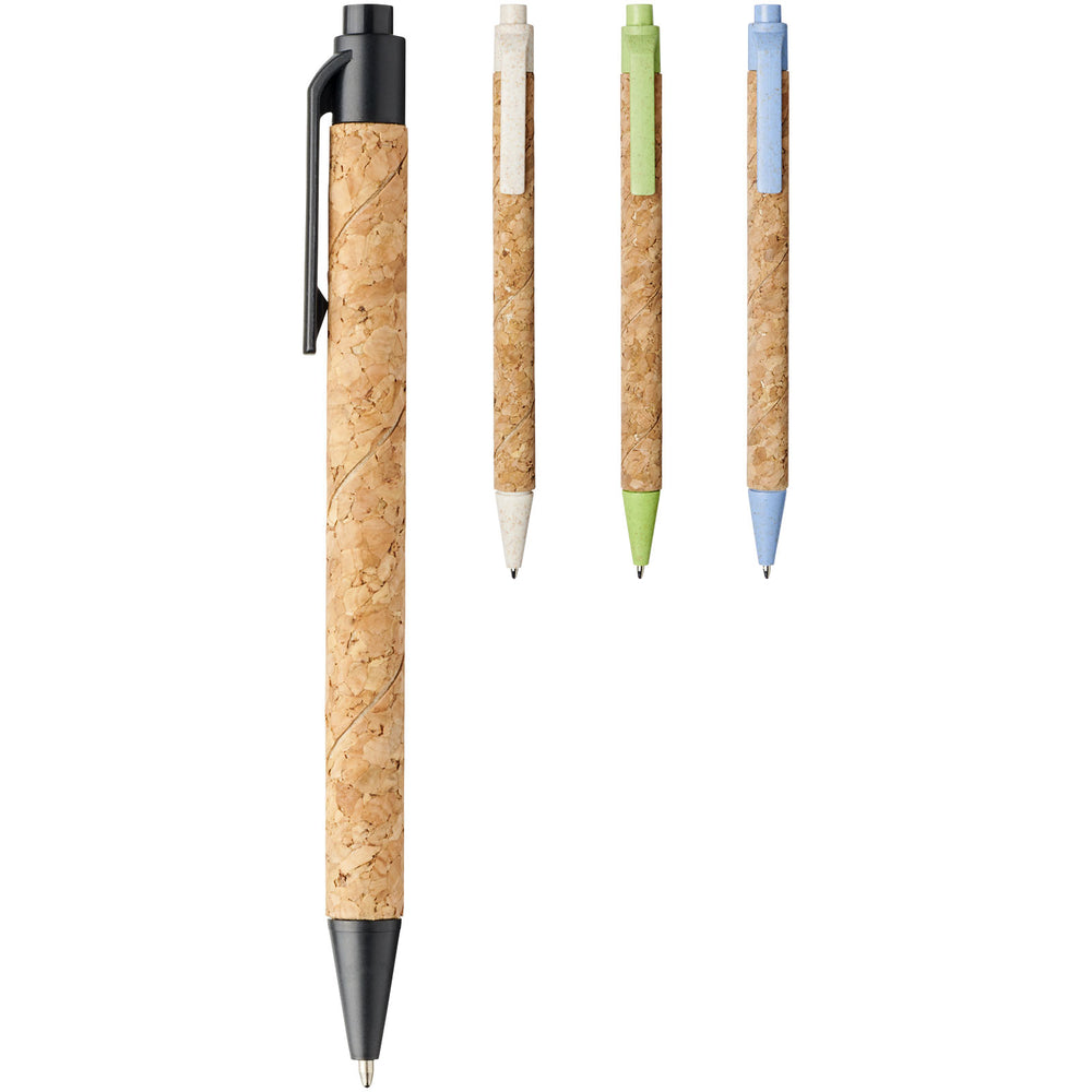 Branded Midar cork and wheat straw ballpoint pen