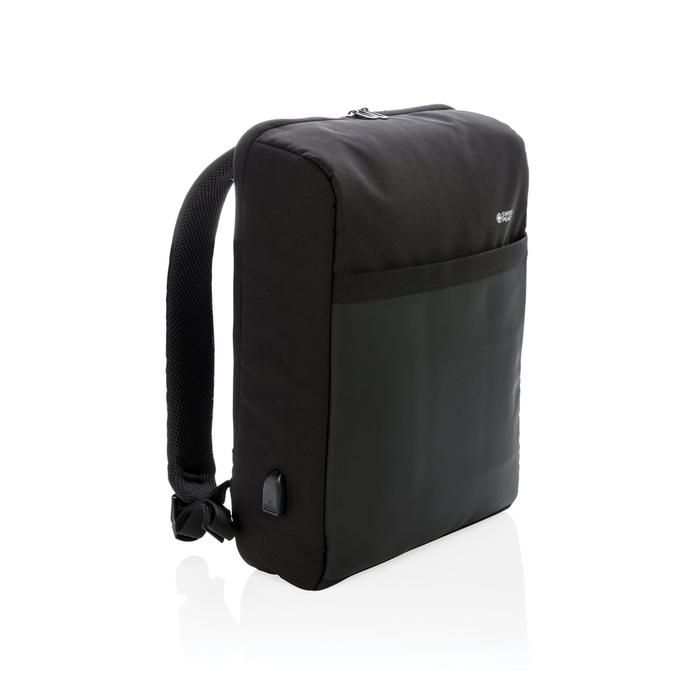 Branded Swiss Peak 15" anti-theft RFID & USB backpack PVC free
