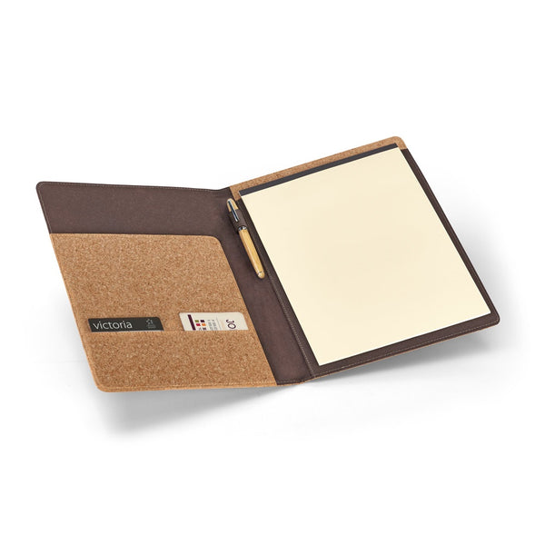 SERPA. A4 cork folder with a block of plain sheets