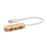 Branded 3 port USB hub with dual input