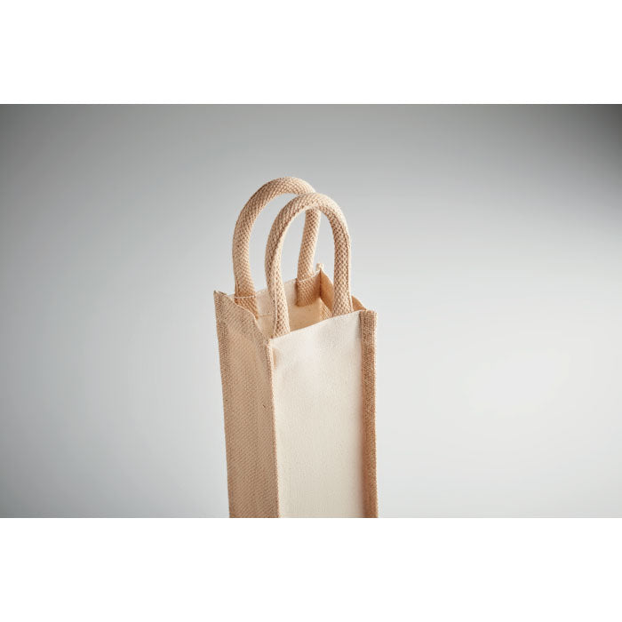 Branded Jute wine bag for one bottle