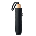 21 inch RPET foldable umbrella Black
