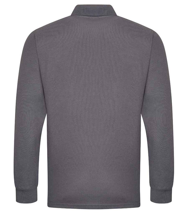 Pro RTX Pro Long Sleeve Piqué Polo Shirt Solid Grey