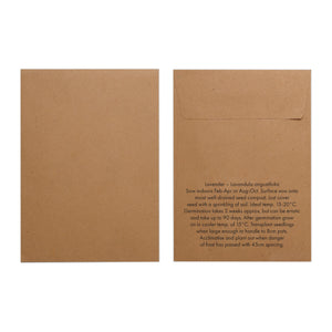 Seed Pack in Kraft Paper Envelope Lavendar