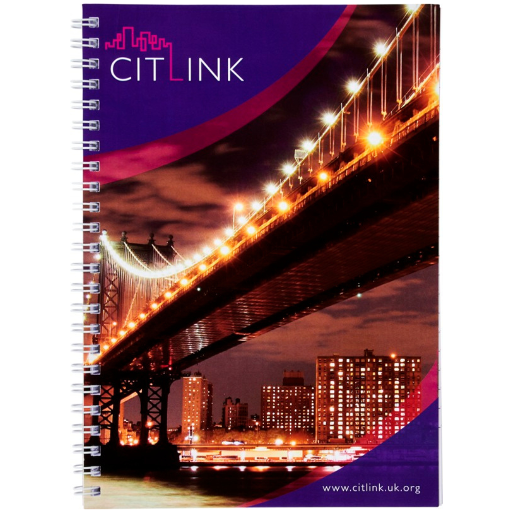 Branded Desk-Mate® A5 spiral notebook 80 pages